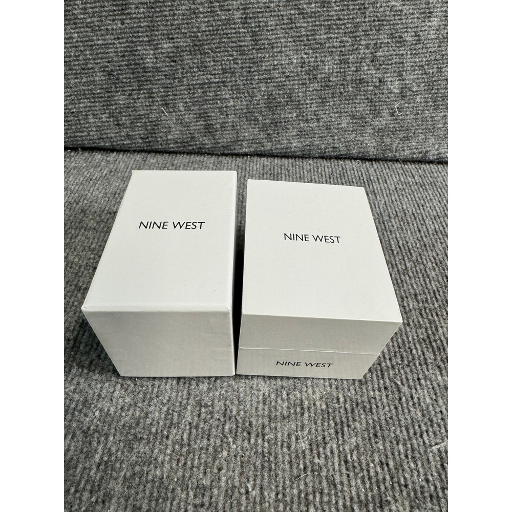 Nine West Watch Lot of 2 Gold Tone Mesh & Two Tone Link Rectangular NW/2090 3307